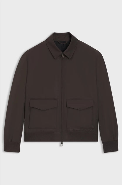 JACKET IN WATER-REPELLENT TWILL