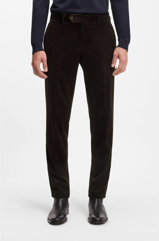 PLEAT-FRONT TROUSERS IN STRIPED COTTON