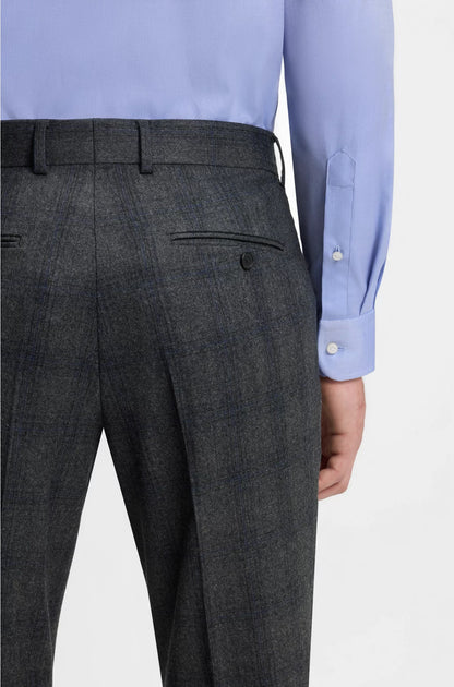 SLIM-FIT TROUSERS IN CHECKED VIRGIN WOOL