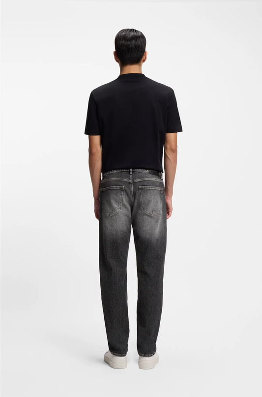 MAINE REGULAR-FIT JEANS IN BLACK STRETCH DENIM