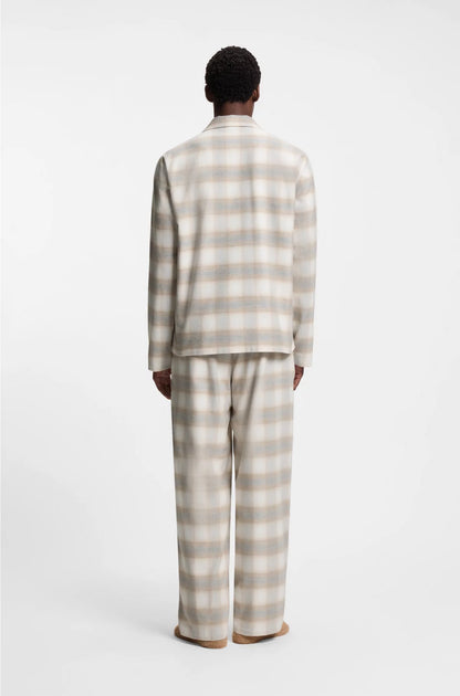 COTTON-FLANNEL PYJAMA SET WITH VICHY CHECK