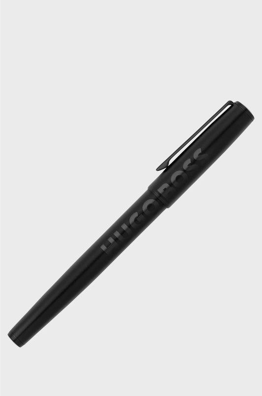 BLACK FOUNTAIN PEN WITH TONAL LOGO