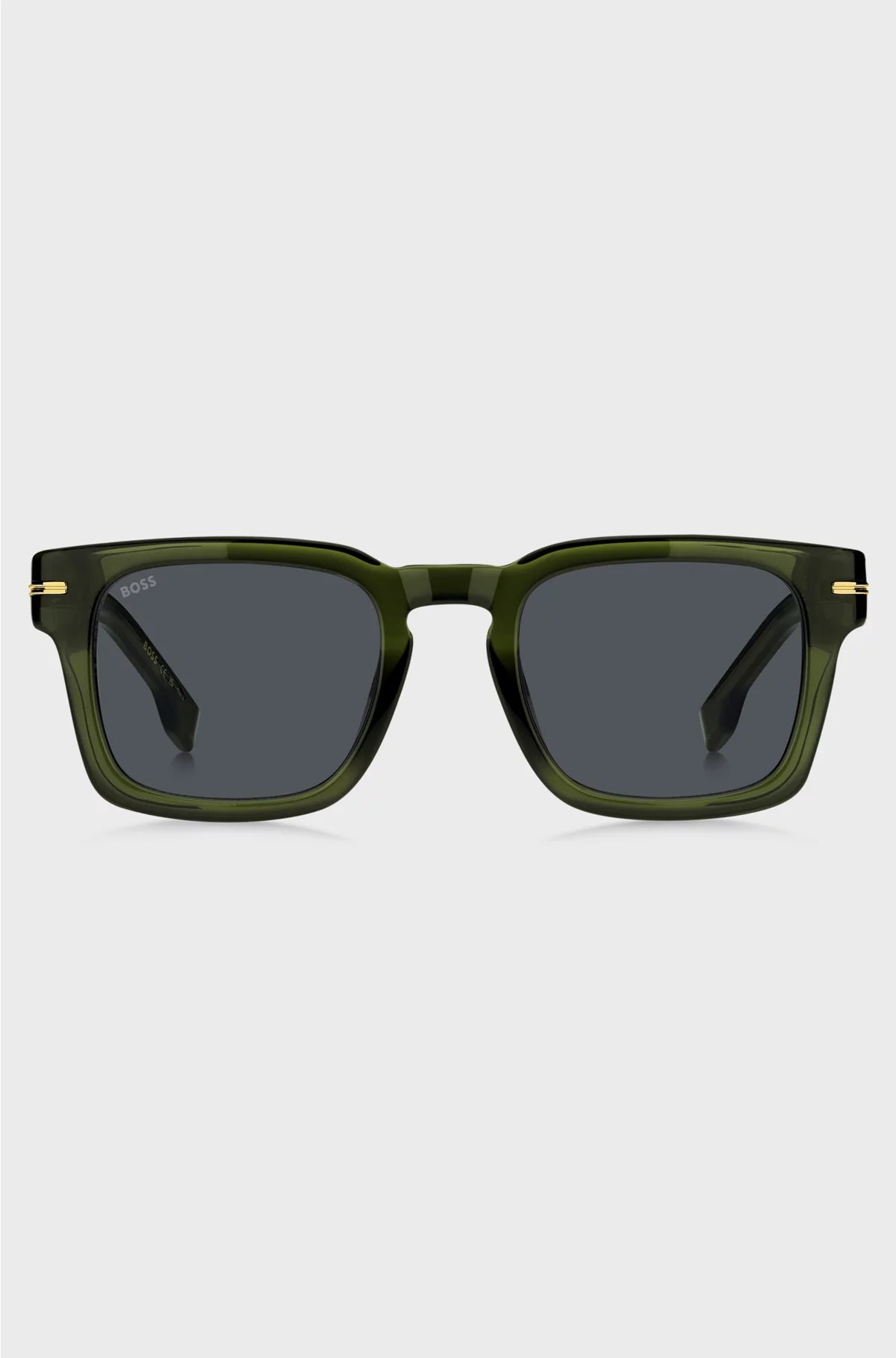 GREEN-ACETATE SUNGLASSES WITH GOLD-TONE HARDWARE