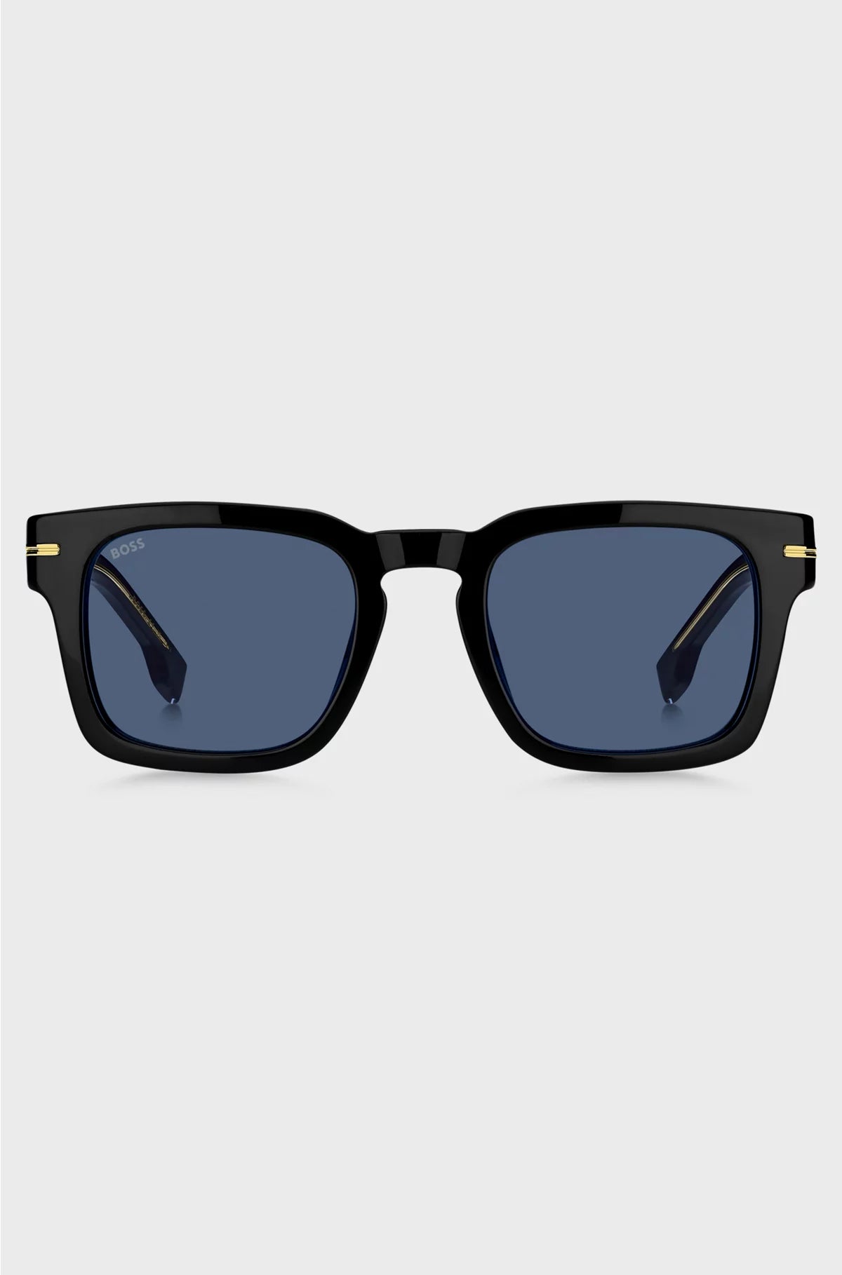 BLACK-ACETATE SUNGLASSES WITH GOLD-TONE HARDWARE
