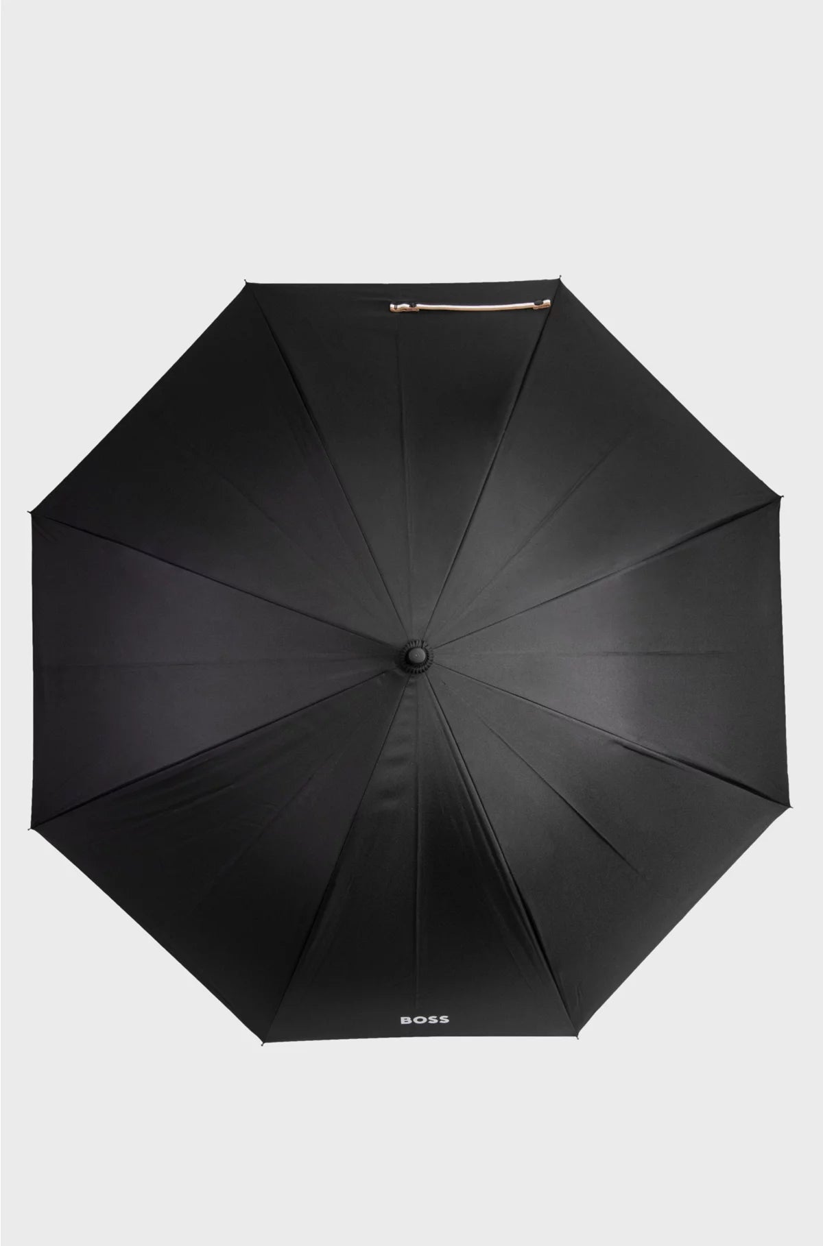 BLACK POCKET UMBRELLA WITH CAMEL INTERIOR