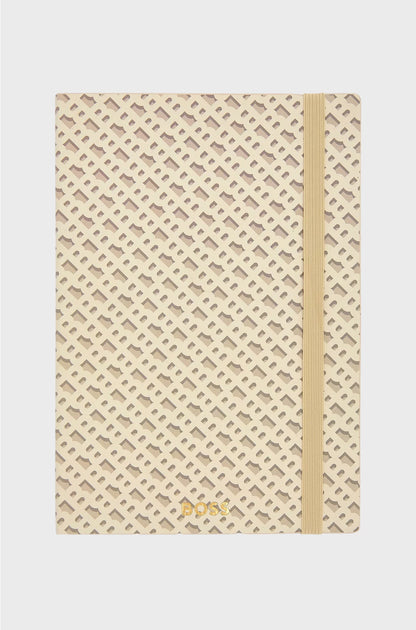 CREAM A5 NOTEBOOK WITH MONOGRAM PATTERN