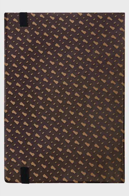 A5 MONOGRAM-PATTERN NOTEBOOK AND BALLPOINT PEN SET