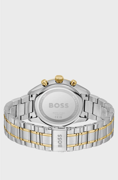 TWO-TONE CHRONOGRAPH WATCH WITH OLIVE DIAL