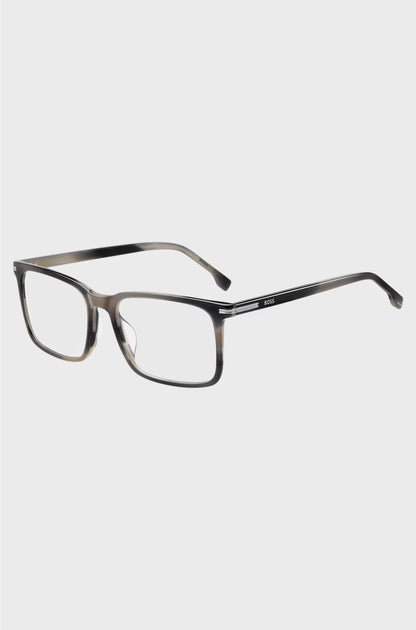PATTERNED-ACETATE OPTICAL FRAMES WITH SILVER-TONE TRIMS