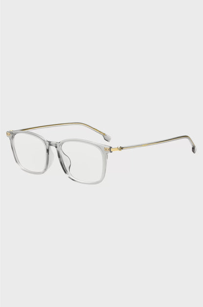 OPTICAL FRAMES IN TRANSPARENT ACETATE AND GOLD-TONE STEEL