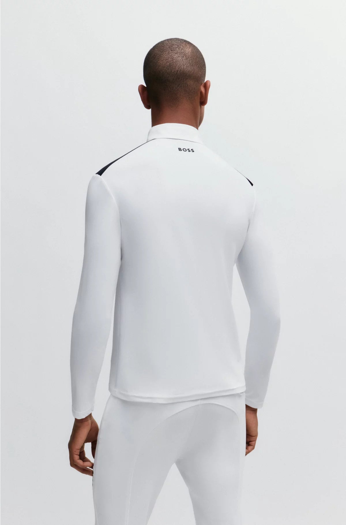 EQUESTRIAN SHOW SHIRT WITH SHOULDER INSERTS AND LOGO