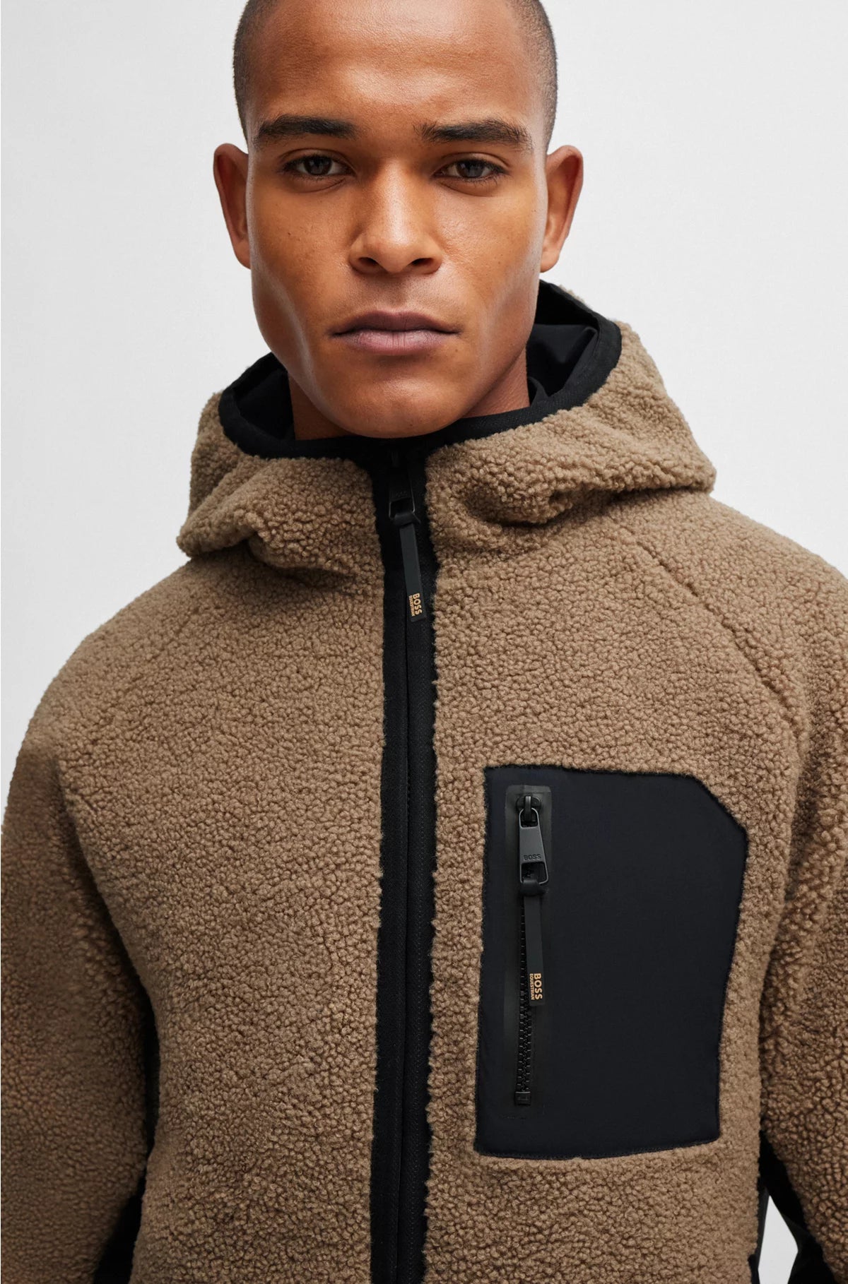 EQUESTRIAN HOODED HYBRID JACKET WITH COSY TEDDY
