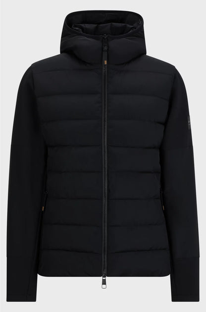 EQUESTRIAN HYBRID PUFFER JACKET WITH LOGO PATCH
