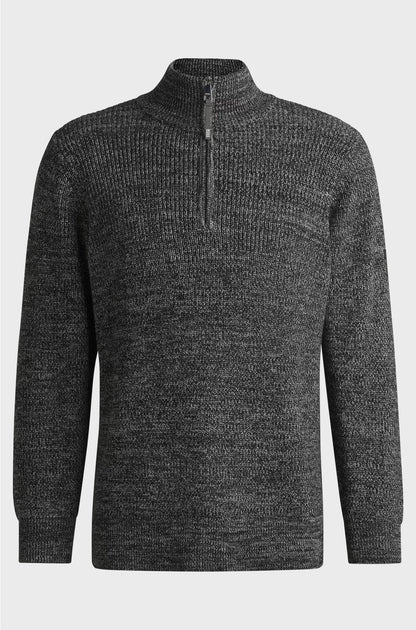 EQUESTRIAN MELANGE TROYER SWEATER