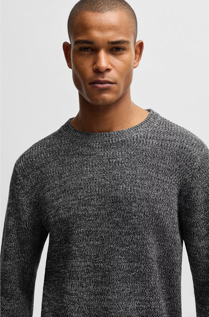 EQUESTRIAN SWEATER IN A MELANGE KNIT