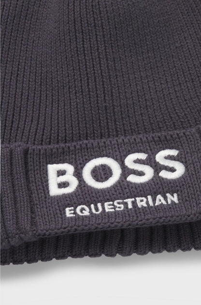 EQUESTRIAN FISHERMAN BEANIE HAT IN COTTON