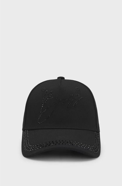 EQUESTRIAN CAP WITH CRYSTAL LOGO
