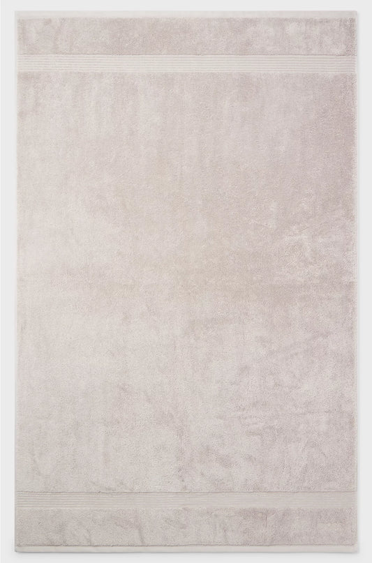 BEIGE AEGEAN-COTTON BATH SHEET WITH TONAL LOGO