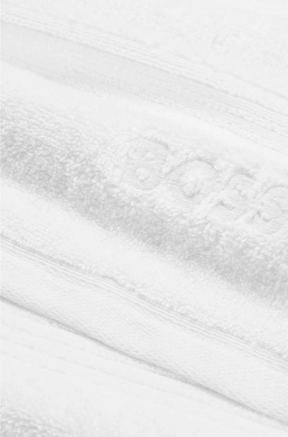 LOGO-EMBROIDERED BATH SHEET IN AEGEAN COTTON