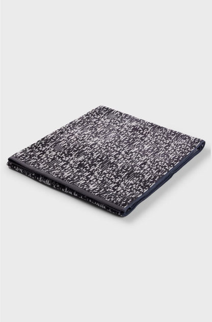 BLUE COTTON-JACQUARD BATH SHEET WITH SATEEN BORDER