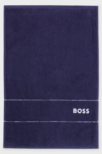 COTTON GUEST TOWEL WITH WHITE LOGO EMBROIDERY