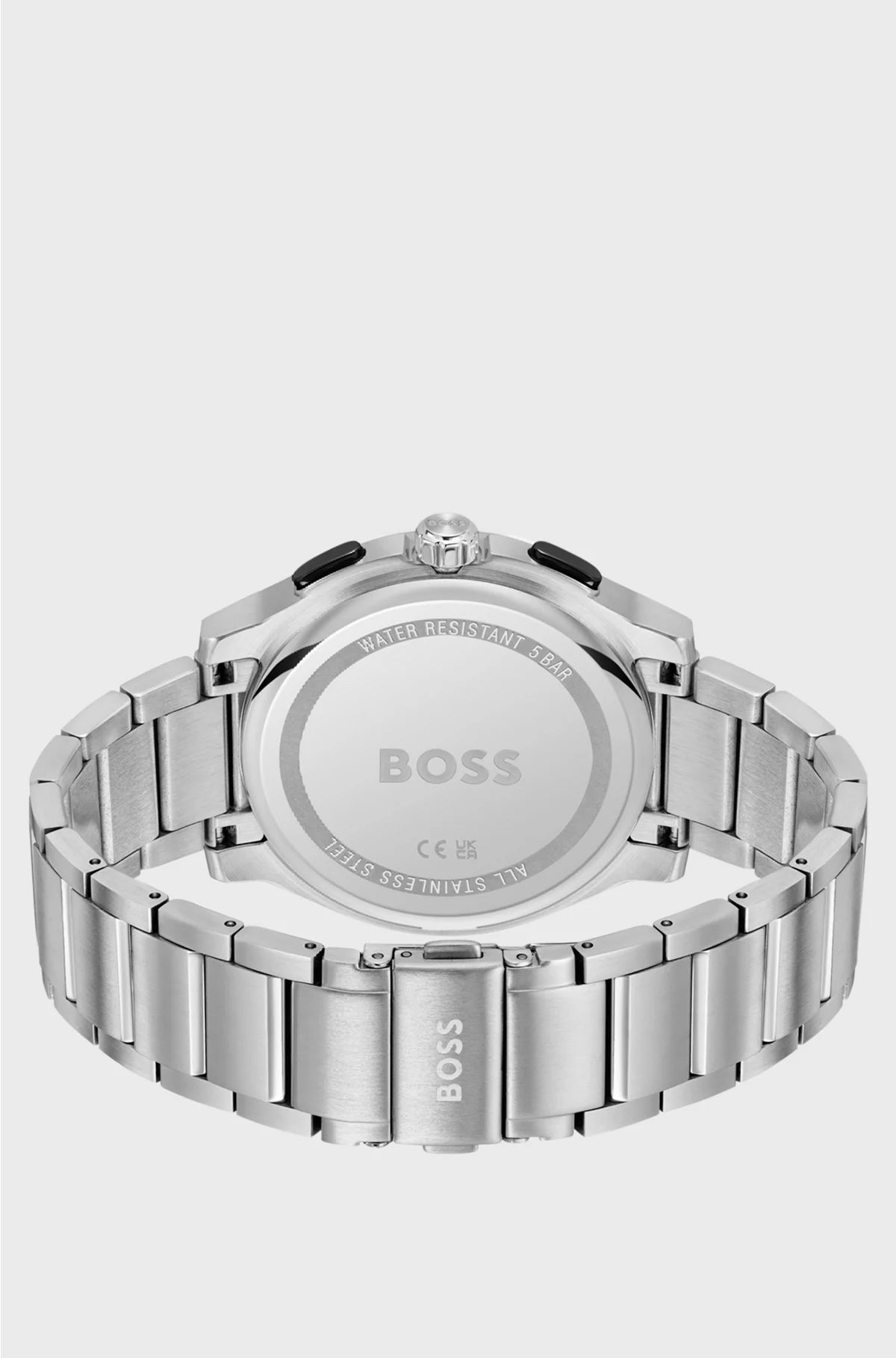 STAINLESS-STEEL CHRONOGRAPH WATCH WITH TRANSPARENT DIAL