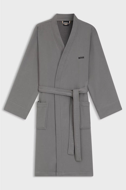 COTTON-TERRY DRESSING GOWN WITH QUICK-DRY INNER