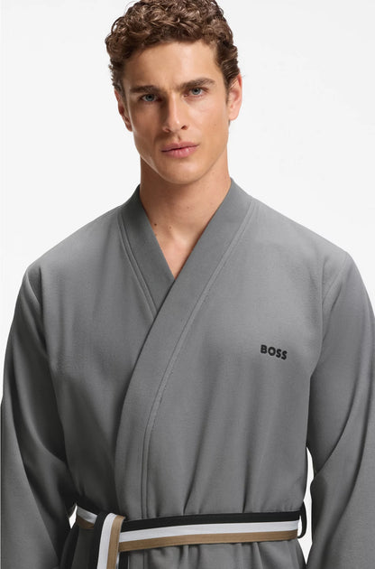 COTTON-TERRY DRESSING GOWN WITH QUICK-DRY INNER