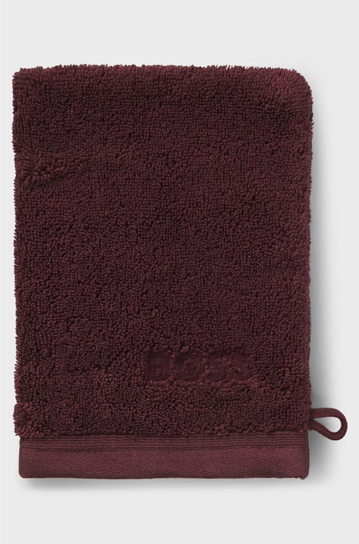 LOGO WASHING MITT IN AEGEAN COTTON