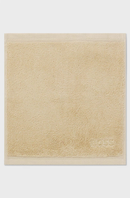 AEGEAN-COTTON FACE CLOTH WITH TONAL LOGO